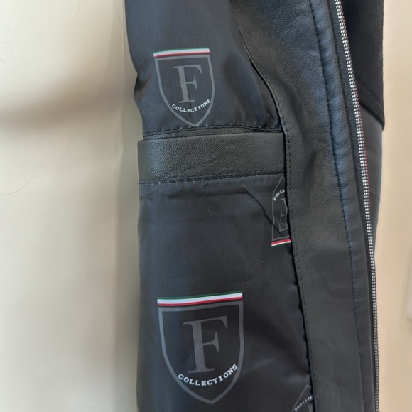 F COLLECTION Men Leather Jacket.  New with Tag - Picture 9 of 12